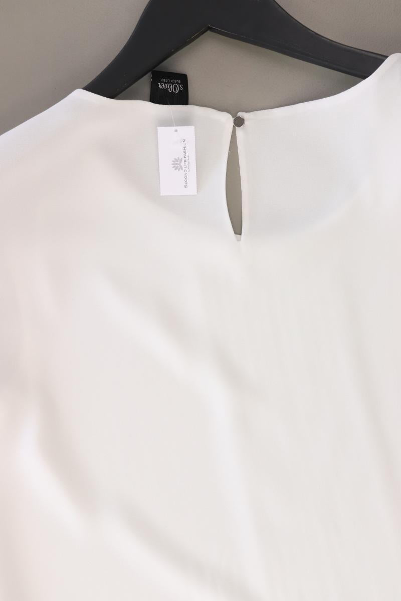 s.Oliver Black Label Chiffonbluse Gr. 36 neuwertig Kurzarm weiß aus Polyester