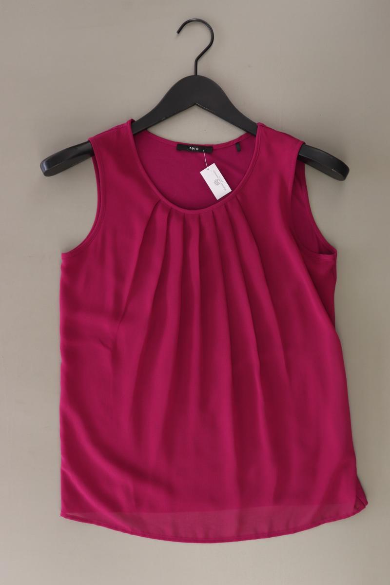 Zero Chiffonbluse Gr. 34 neuwertig Ärmellos lila aus Viskose