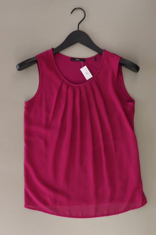 Zero Chiffonbluse Gr. 34 neuwertig Ärmellos lila aus Viskose