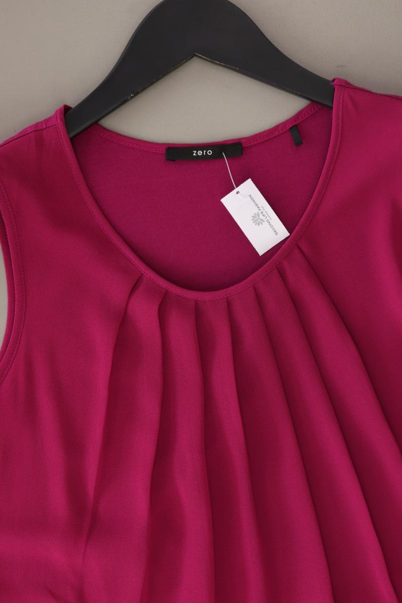 Zero Chiffonbluse Gr. 34 neuwertig Ärmellos lila aus Viskose
