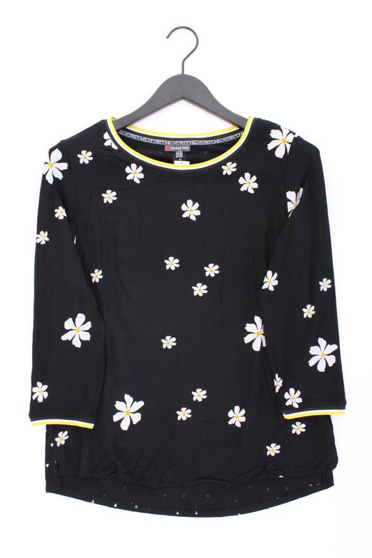 Street One Classic Bluse Gr. 40 mit Blumenmuster 3/4 Ärmel schwarz aus Viskose