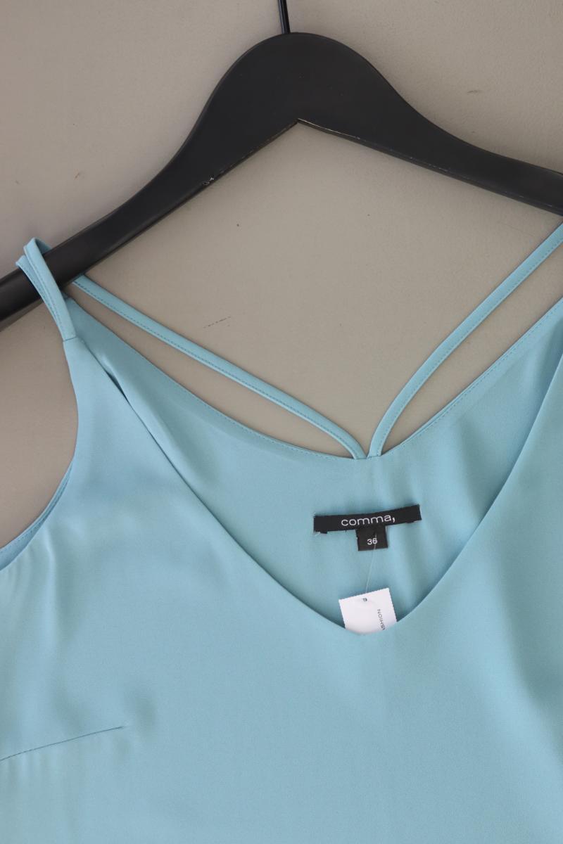 comma, Spaghetti-Top Gr. 36 neuwertig blau aus Polyester