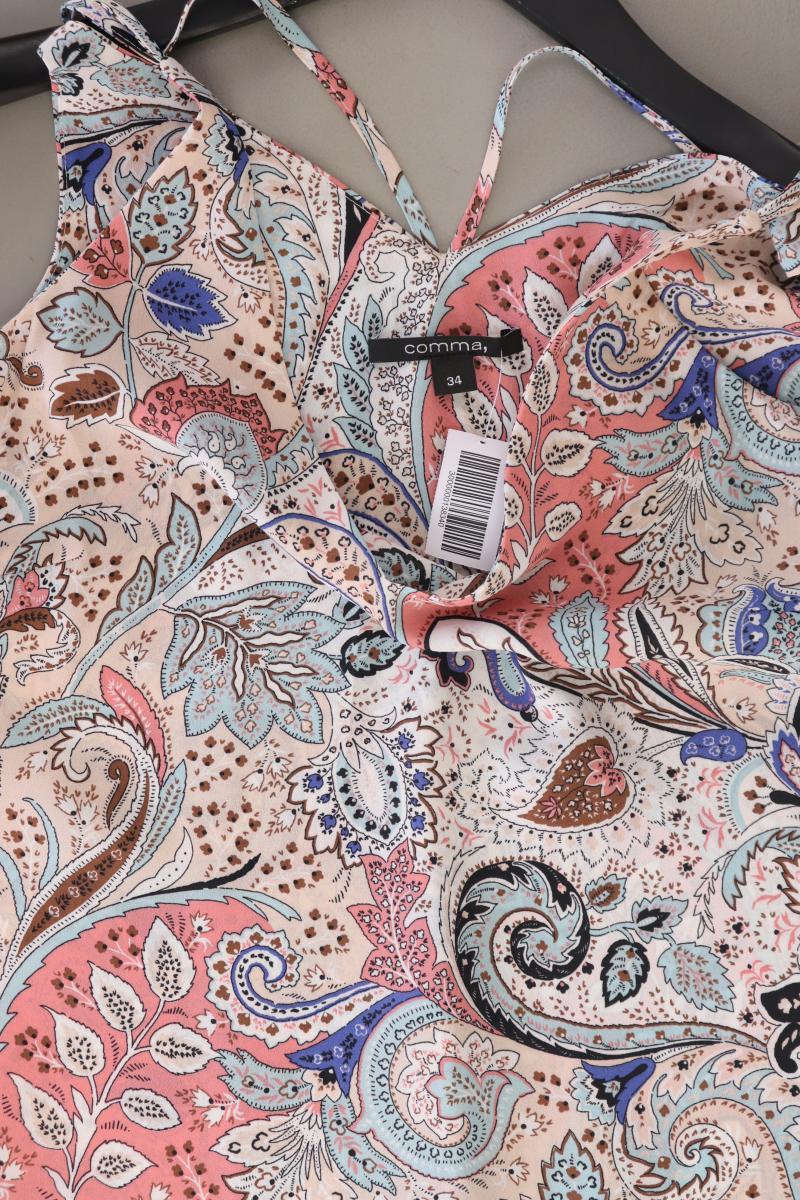 comma, Trägertop Gr. 34 mit Paisleymuster neuwertig mehrfarbig aus Polyester
