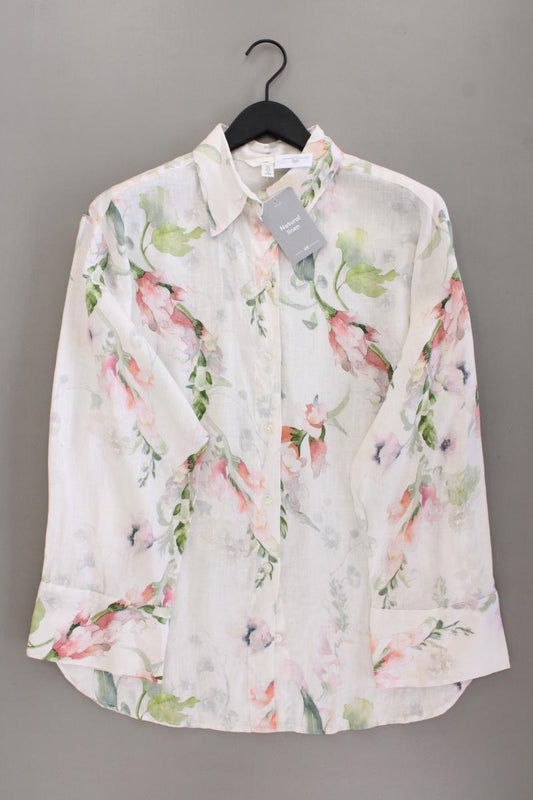 H&M Leinenbluse Gr. M mit Blumenmuster neu mit Etikett Langarm mehrfarbig