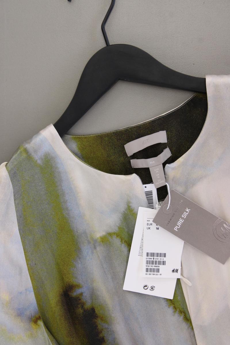 Langarmkleid Gr. 44 neu mit Etikett mehrfarbig aus Seide