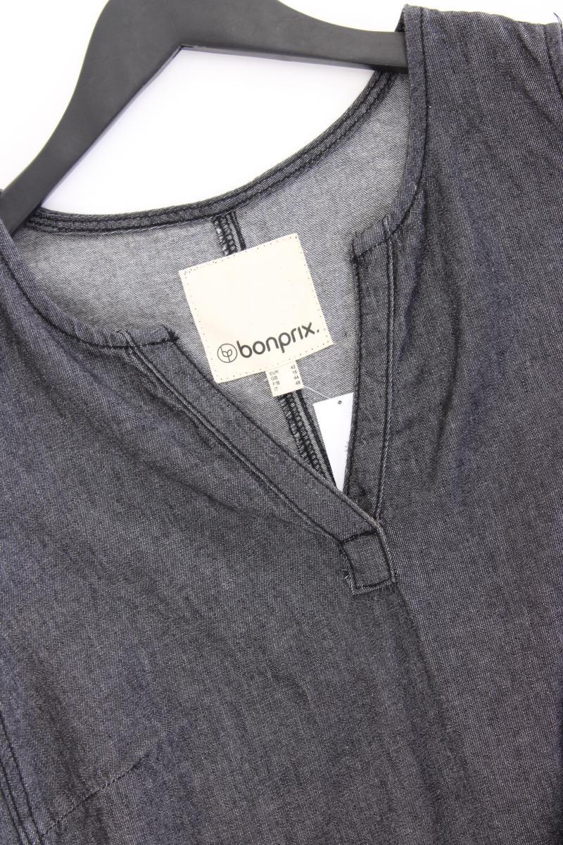 bonprix Kleid Gr. 42 Träger grau aus Baumwolle