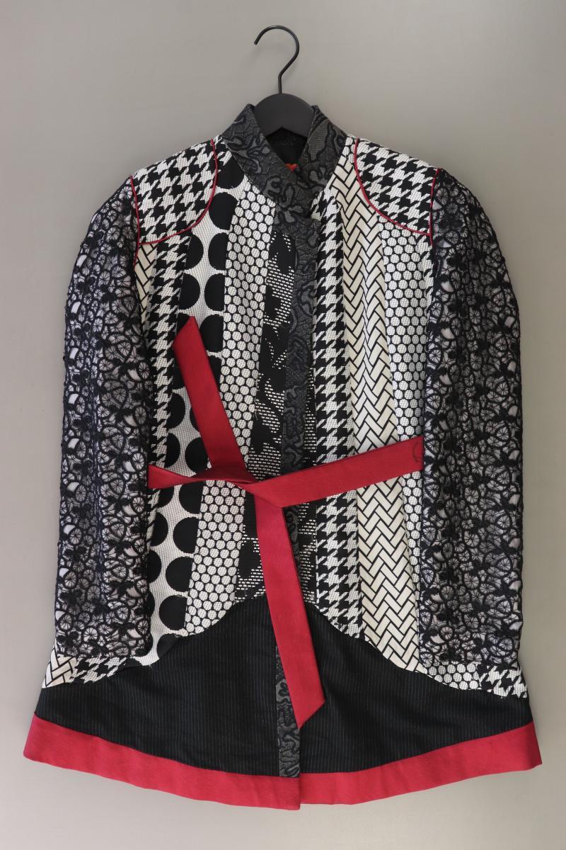 Desigual Regular Mantel Gr. 38 mit Gürtel mehrfarbig aus Polyester