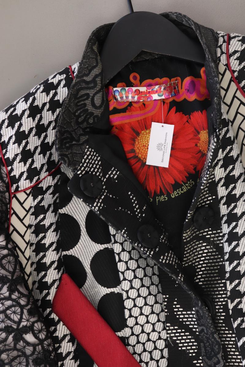 Desigual Regular Mantel Gr. 38 mit Gürtel mehrfarbig aus Polyester