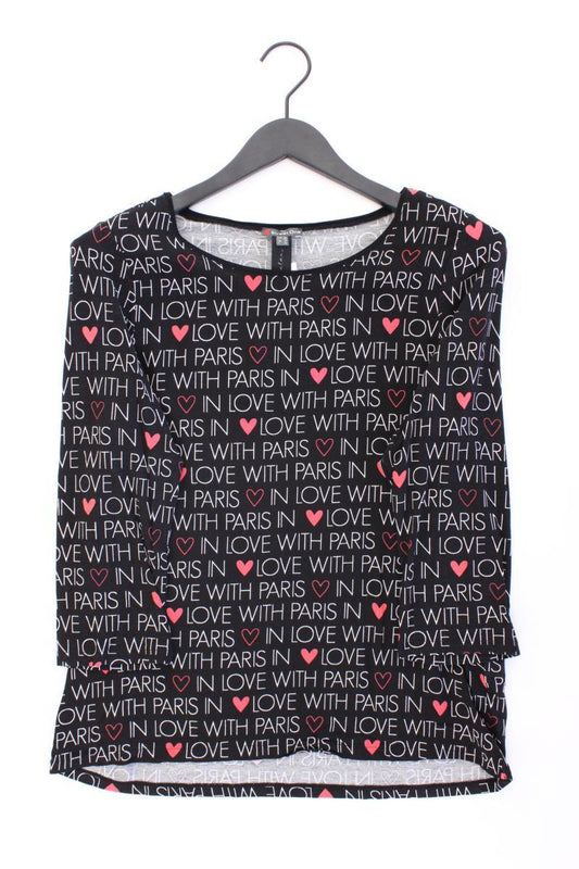 Street One Printshirt Gr. 40 3/4 Ärmel schwarz aus Viskose