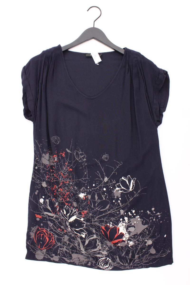 Zero Kurzes Kleid Gr. 42 Kurzarm blau aus Viskose