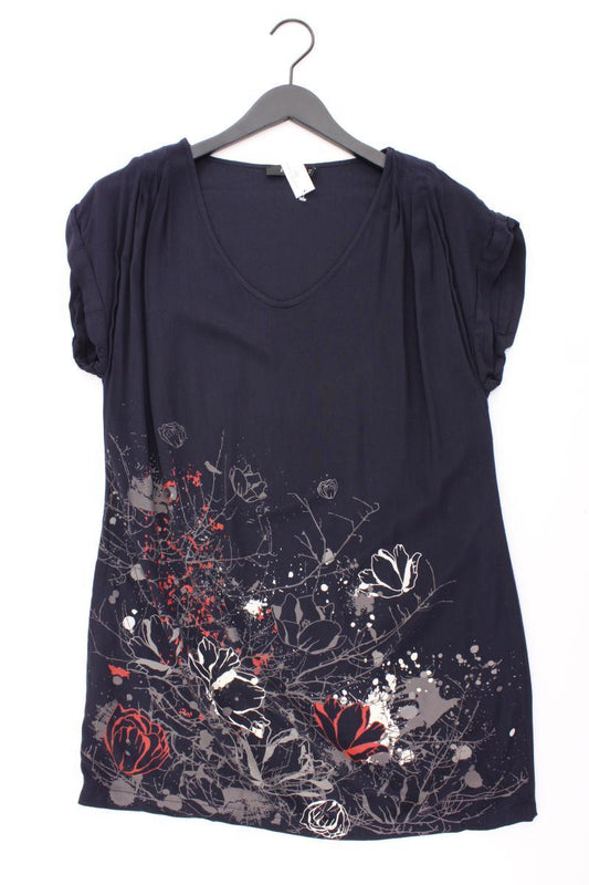 Zero Kurzes Kleid Gr. 42 Kurzarm blau aus Viskose