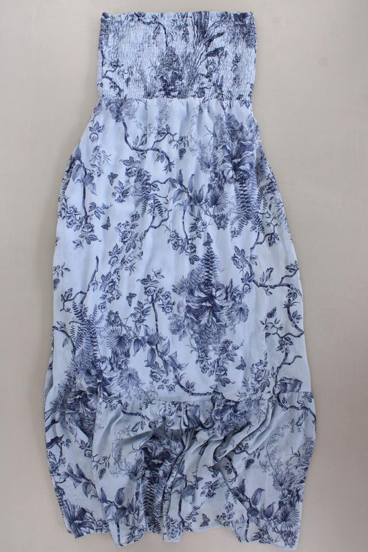 Orsay Bandeaukleid Gr. 34 mit Blumenmuster Ärmellos blau aus Polyester
