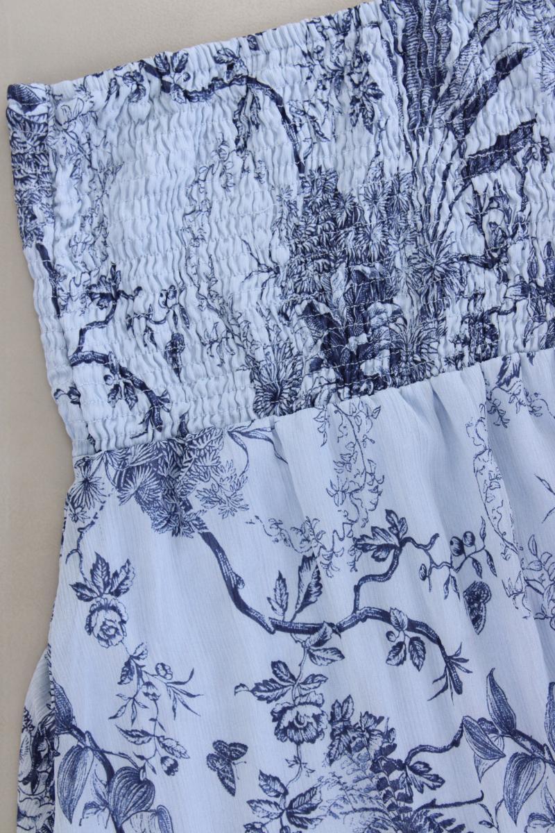 Orsay Bandeaukleid Gr. 34 mit Blumenmuster Ärmellos blau aus Polyester