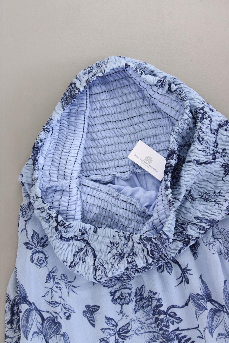 Orsay Bandeaukleid Gr. 34 mit Blumenmuster Ärmellos blau aus Polyester