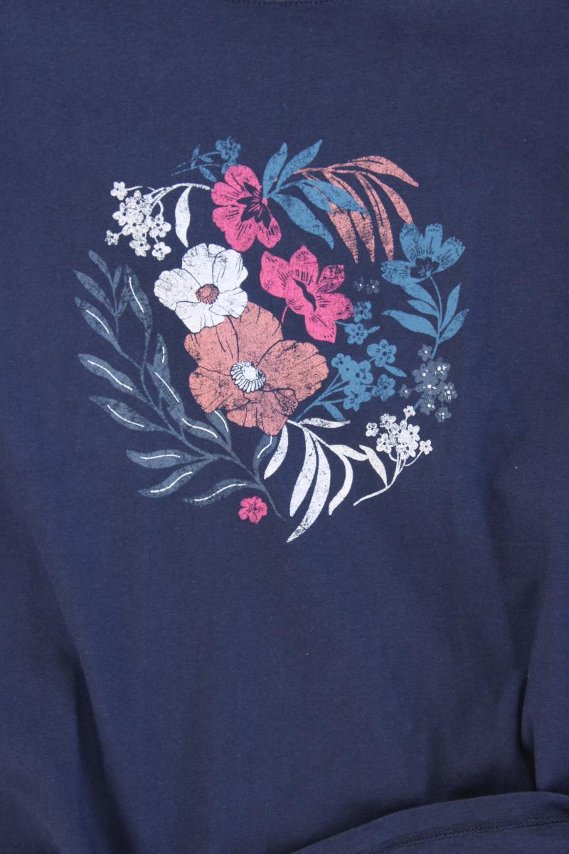 Esprit Printshirt Gr. L Kurzarm blau aus Baumwolle