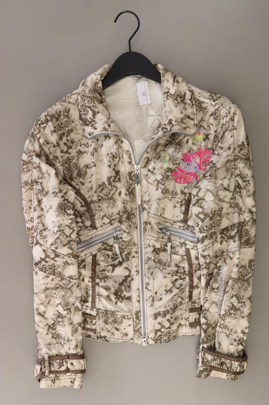 Sportalm Übergangsjacke Gr. 42 mit Tierdruck creme aus Polyamid