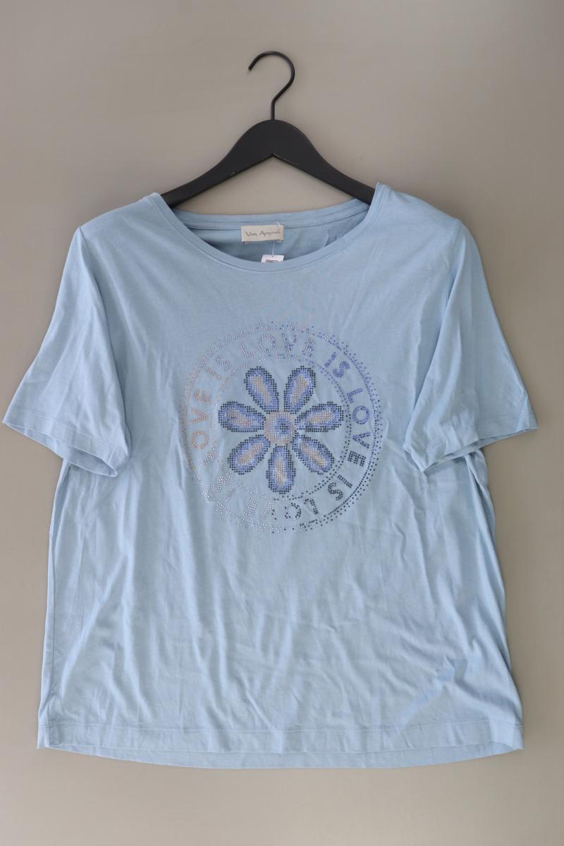 Via Appia T-Shirt Gr. 44 Kurzarm blau aus Baumwolle