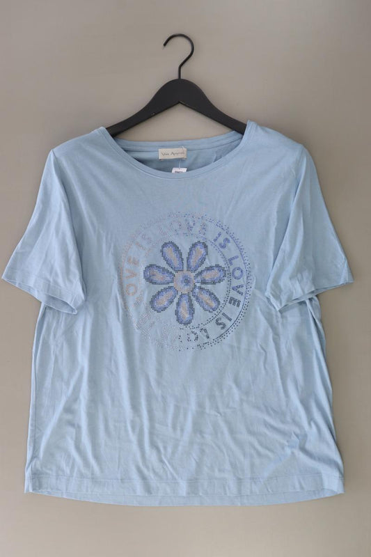 Via Appia T-Shirt Gr. 44 Kurzarm blau aus Baumwolle