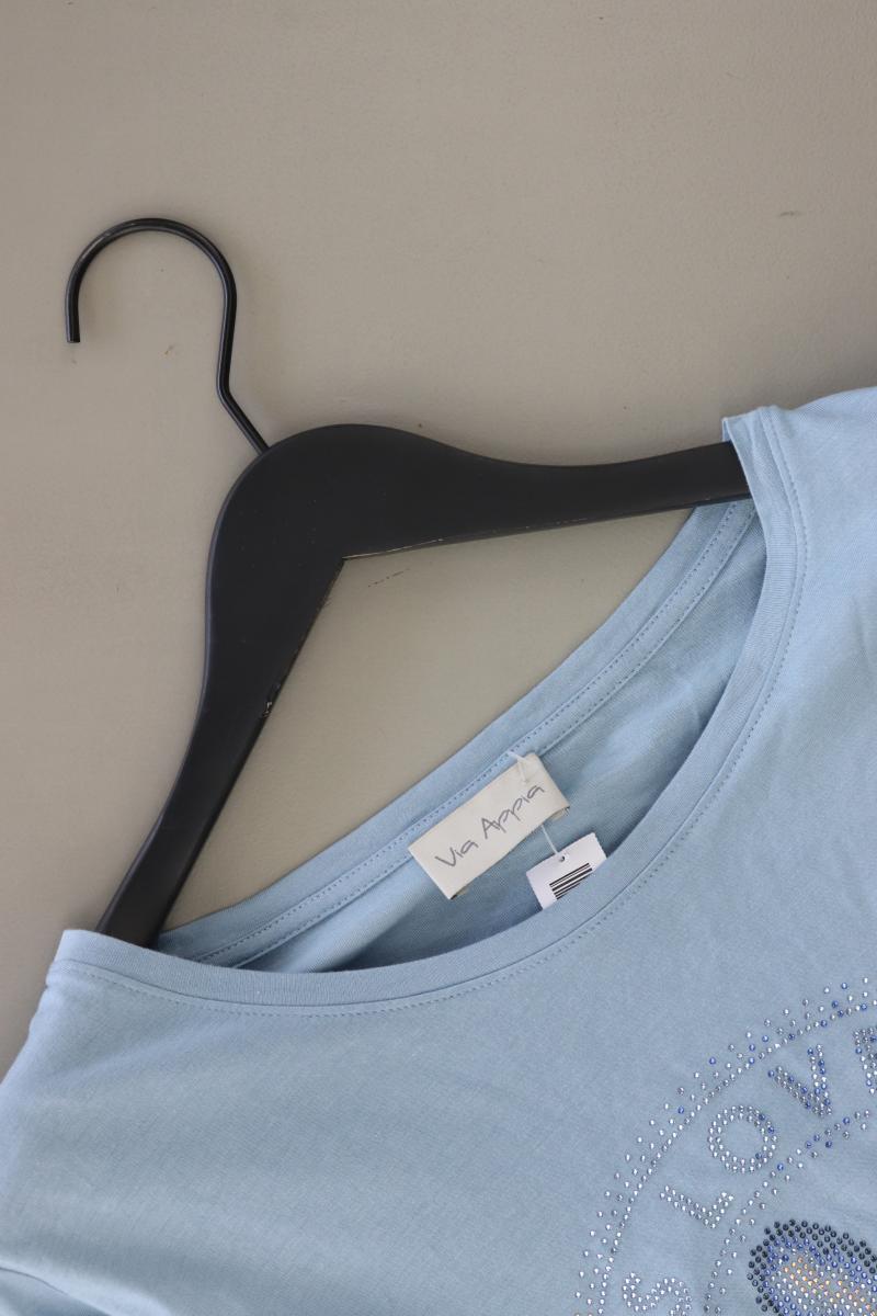 Via Appia T-Shirt Gr. 44 Kurzarm blau aus Baumwolle