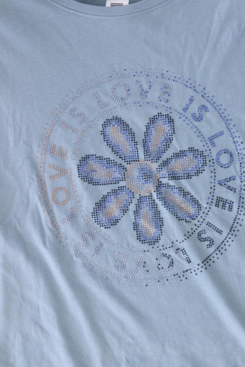 Via Appia T-Shirt Gr. 44 Kurzarm blau aus Baumwolle