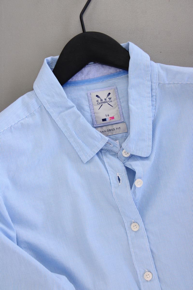 Crew Clothing Company Langarmbluse Gr. UK 16 (L) gestreift blau aus Baumwolle