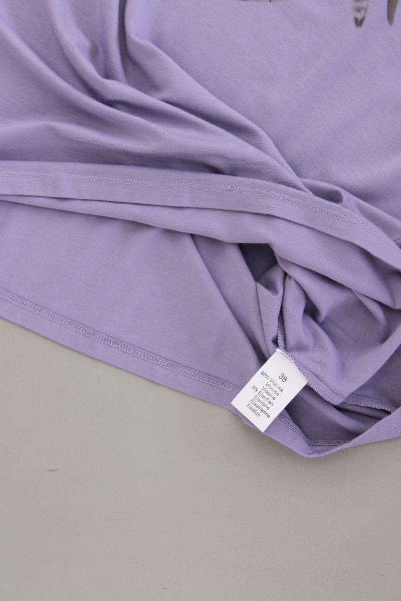 Sarah Kern Printshirt Gr. 38 neuwertig Kurzarm lila aus Viskose