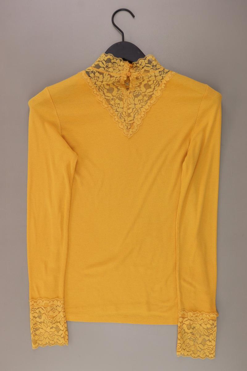Tom Tailor (Denim) Longsleeve-Shirt Gr. 38 mit Blumenmuster Langarm gelb