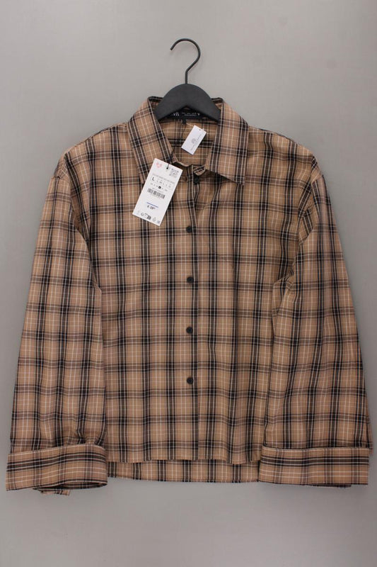 Zara Karobluse Gr. L kariert neu mit Etikett Neupreis: 29,95€! Langarm braun