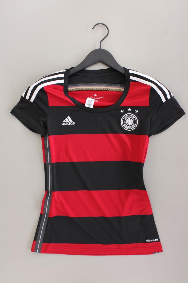 Adidas Sportshirt Gr. 30/32 gestreift Kurzarm rot aus Polyester