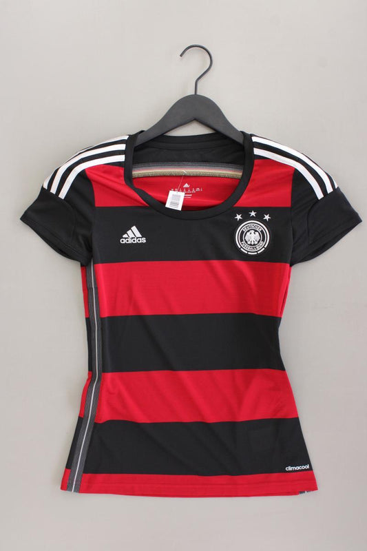 Adidas Sportshirt Gr. 30/32 gestreift Kurzarm rot aus Polyester
