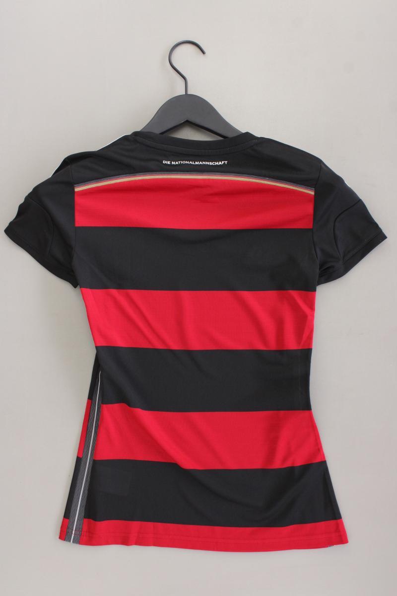 Adidas Sportshirt Gr. 30/32 gestreift Kurzarm rot aus Polyester