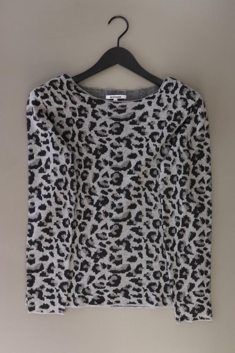 Steilmann Pulli mit Leomuster  Gr. 38 mit Tierdruck grau aus Polyester