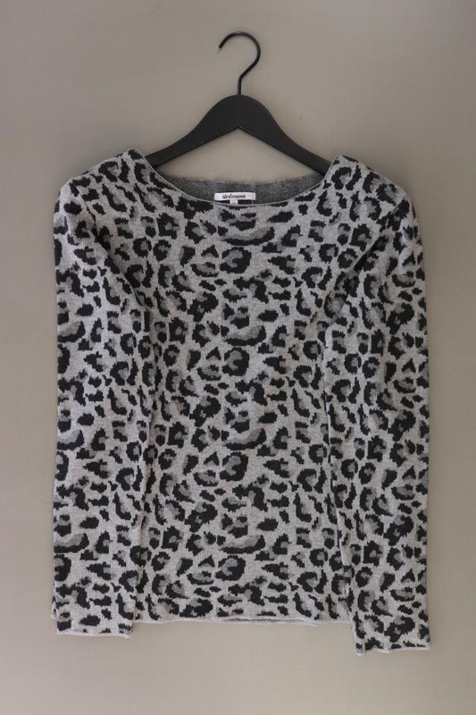 Steilmann Pulli mit Leomuster  Gr. 38 mit Tierdruck grau aus Polyester