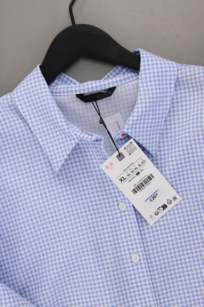 Zara Karobluse Gr. XL kariert neu mit Etikett Neupreis: 29,95€! Langarm blau