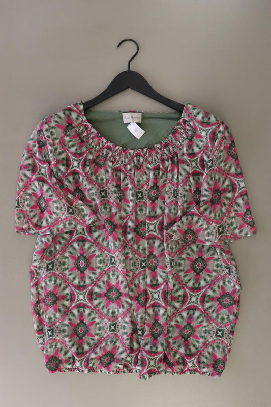 Via Appia Kurzarmbluse Gr. 46 mit Blumenmuster mehrfarbig aus Polyester