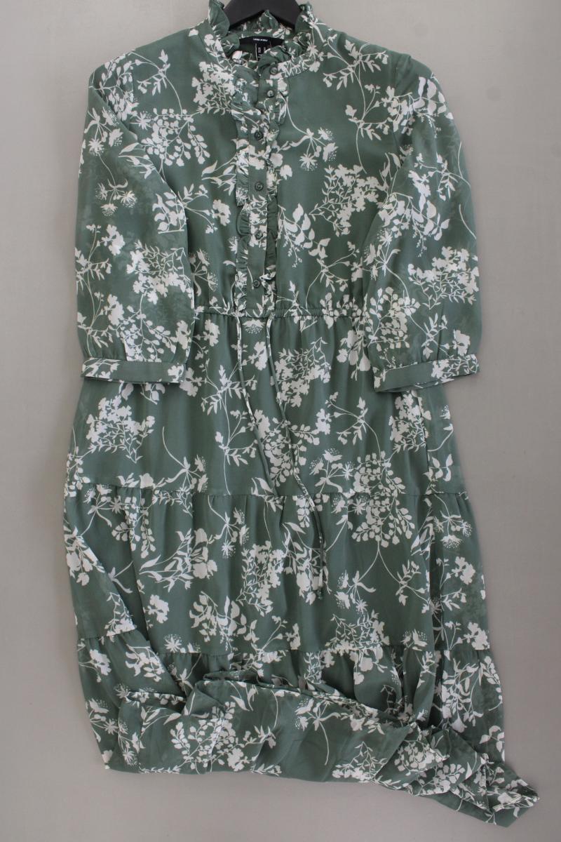 Vero Moda Maxikleid Gr. M mit Blumenmuster 3/4 Ärmel grün aus Polyester