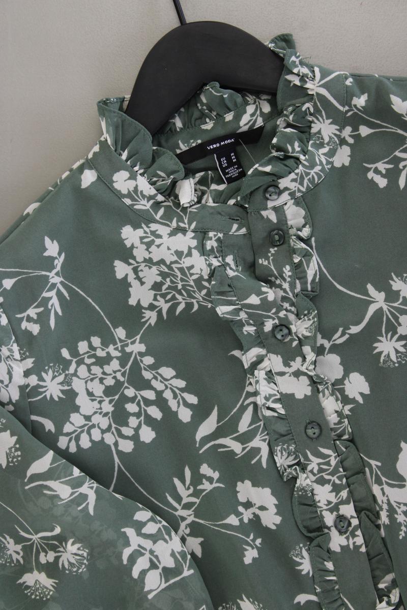 Vero Moda Maxikleid Gr. M mit Blumenmuster 3/4 Ärmel grün aus Polyester