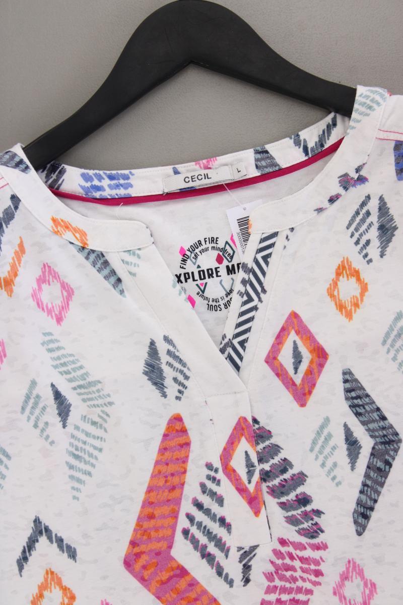 Cecil Printshirt Gr. L Kurzarm mehrfarbig aus Polyester