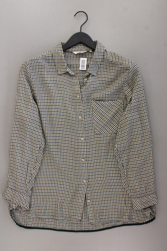 Tom Tailor Karobluse Gr. 44 kariert Langarm grün aus Viskose