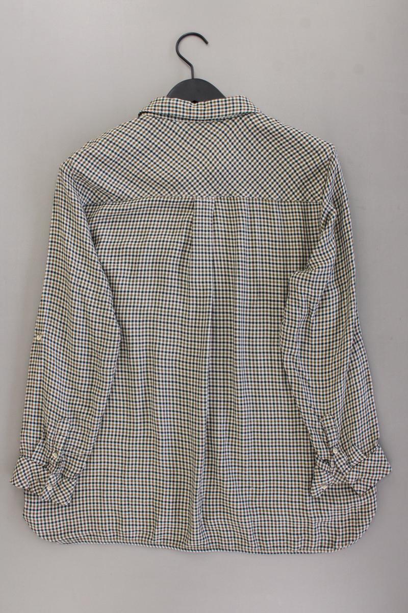 Tom Tailor Karobluse Gr. 44 kariert Langarm grün aus Viskose