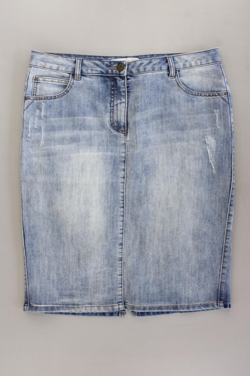Janet & Joyce Jeansrock Gr. 44 blau aus Baumwolle