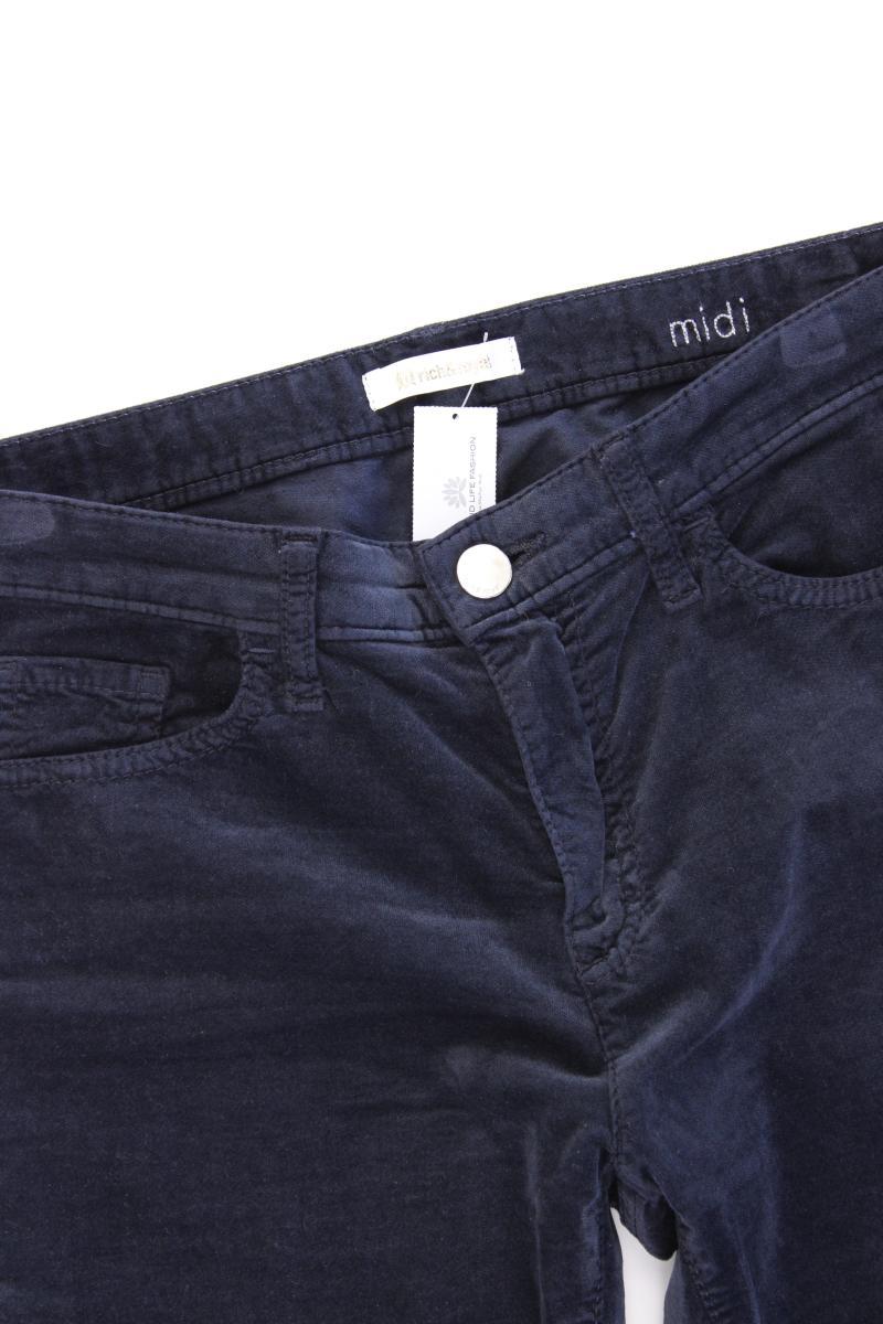 Rich&Royal Samthose Gr. w28/L32 blau aus Baumwolle