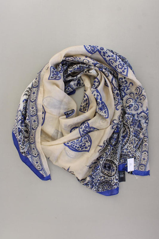 Hallhuber Seidentuch mit Paisleymuster blau