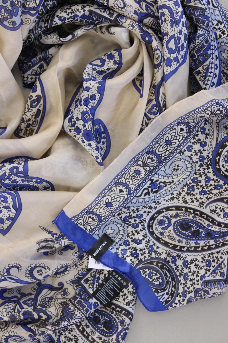 Hallhuber Seidentuch mit Paisleymuster blau