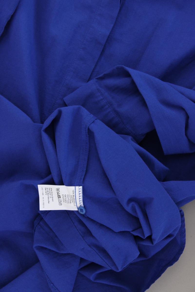 Alba Moda Blusenkleid Gr. 44 Langarm blau aus Baumwolle