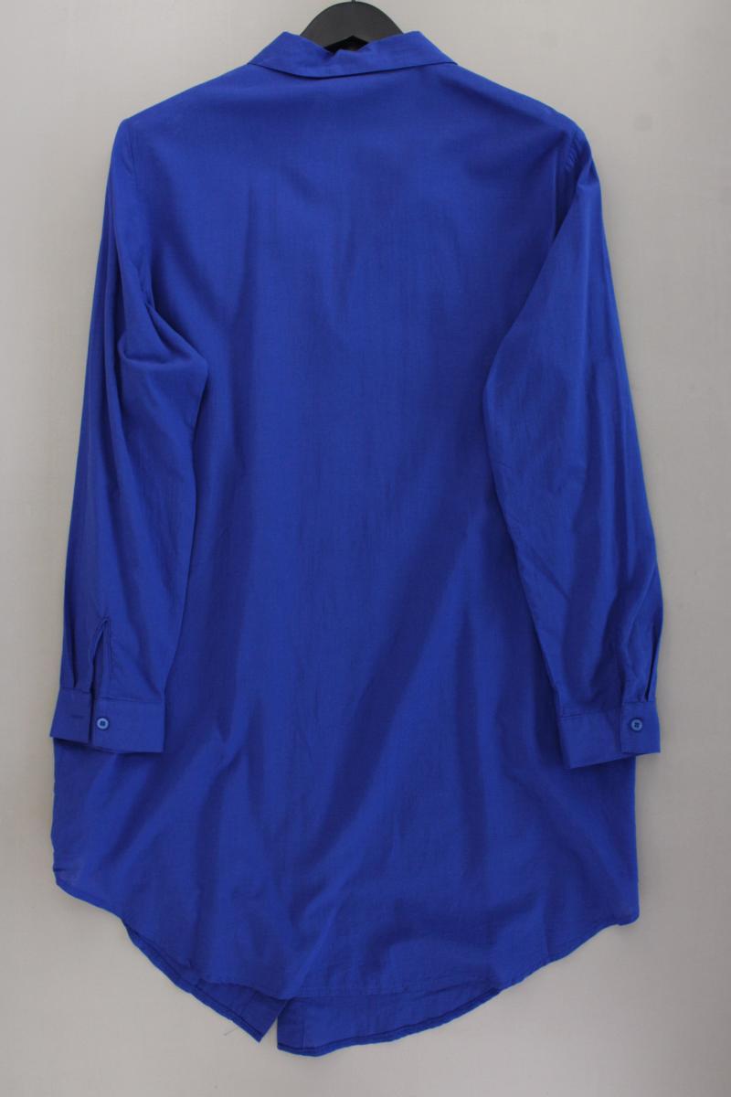 Alba Moda Blusenkleid Gr. 44 Langarm blau aus Baumwolle