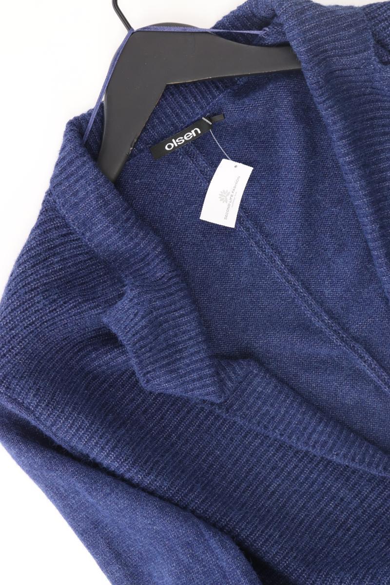 olsen Strickjacke Gr. 48 Langarm blau aus Viskose