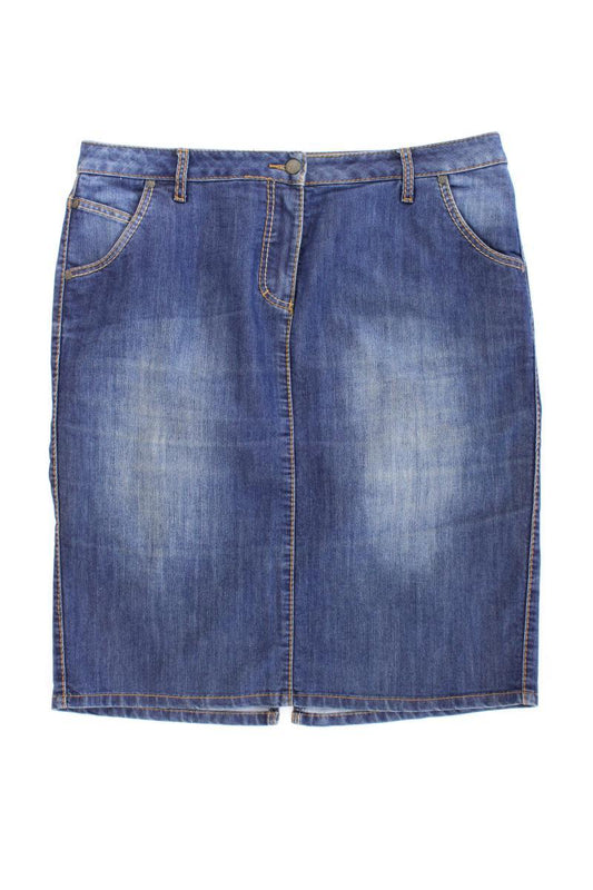 Janet & Joyce Jeansrock Gr. 44 blau aus Baumwolle