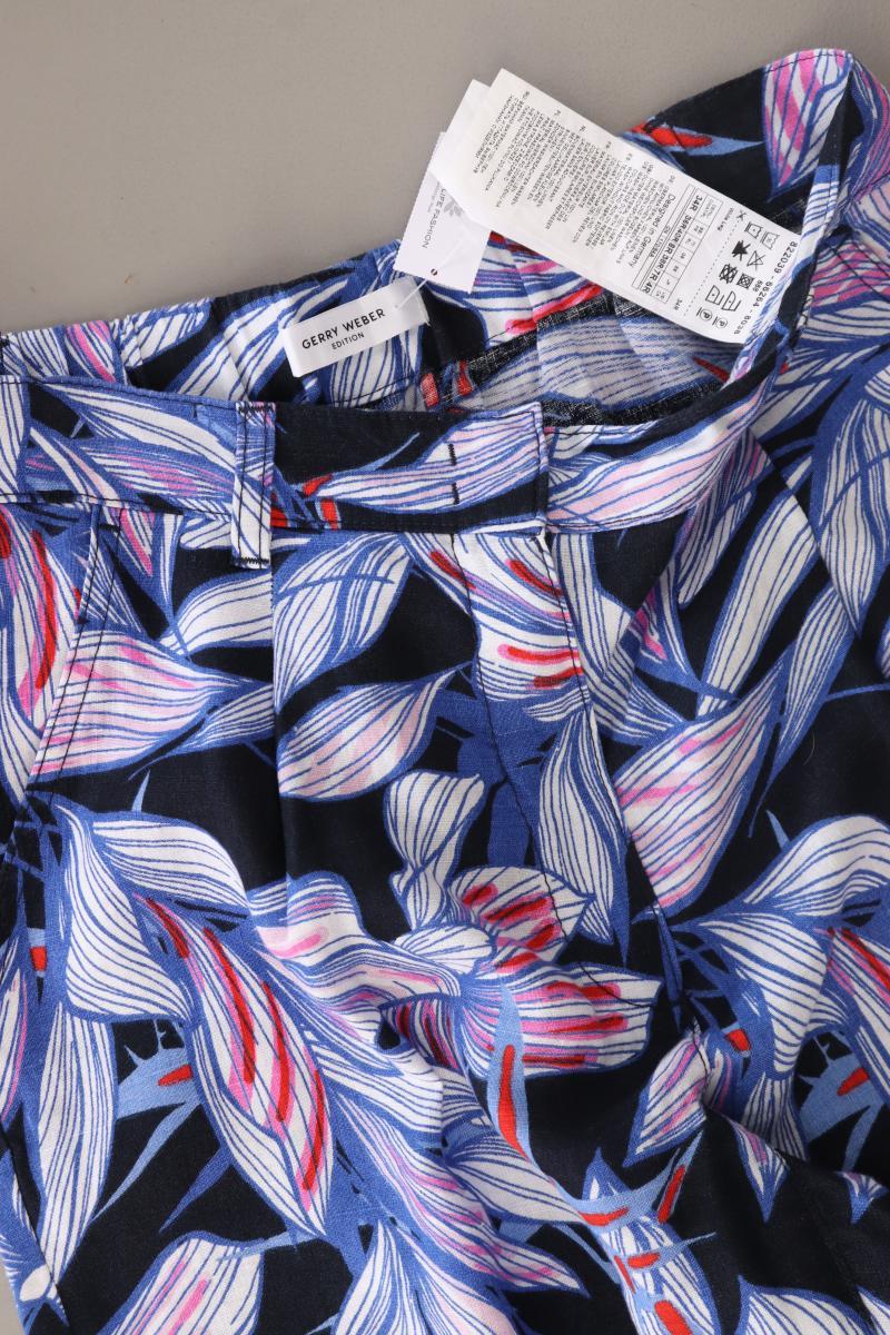 Gerry Weber Leinenhose Gr. 34 mit Blumenmuster mehrfarbig
