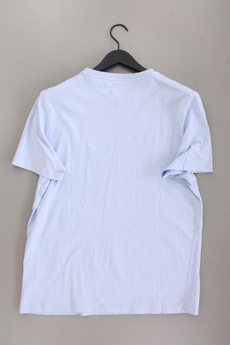 Tommy Hilfiger T-Shirt für Herren Gr. XL neuwertig Kurzarm blau aus Baumwolle